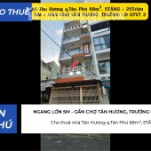 Cho thuê nhà Tân Hương q.Tân Phú 68m², 5TẦNG- 25Triệu - GẦN CHỢ, TRƯỜNG HỌC